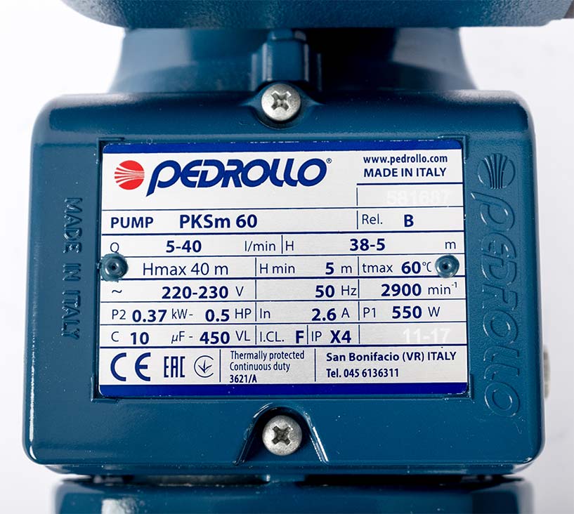 Máy bơm ITALY chân không Pedrollo PKSm 60