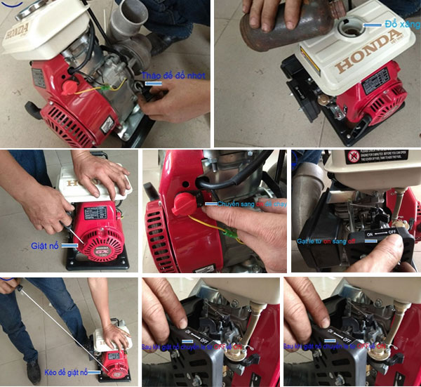 Hướng dẫn sử dụng máy bơm chạy xăng hiệu quả