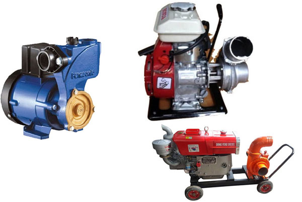 Ưu nhược điểm của máy bơm chạy xăng, điện và dầu diesel là gì