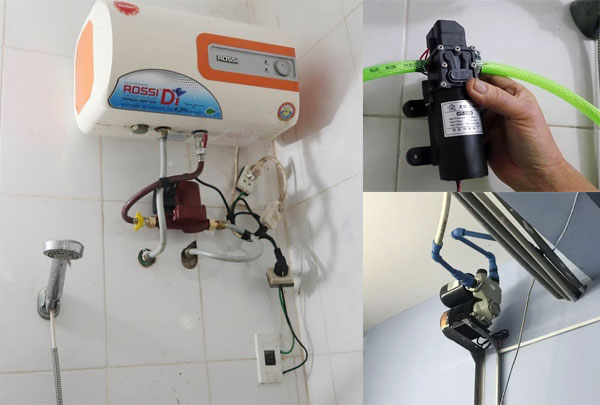 cách lắp bơm tăng áp cho bình nóng lạnh